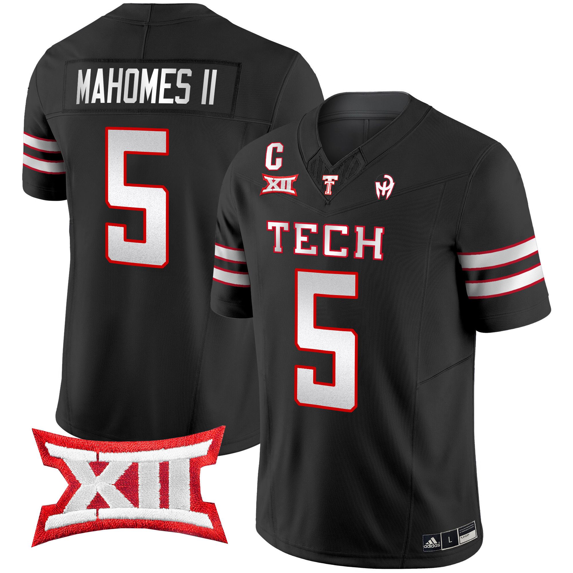 Men Texas Tech Red Raiders #5 Mahomes ii Black 2024 Patrick Mahomes Symbol Vapor Limited NCAA Jersey style 1